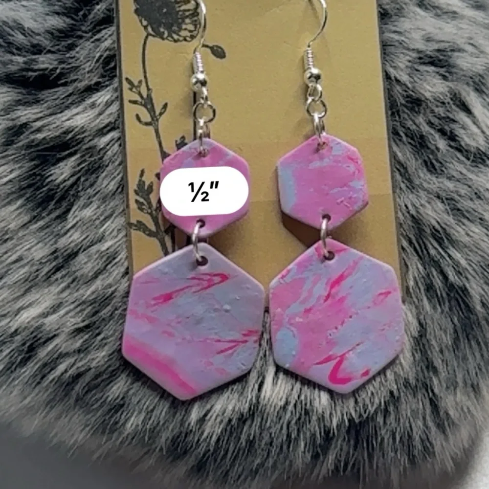 Polymer clay earrings 💕